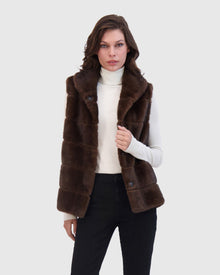Fur-Free Mink (Faux Fur) Vest | Brown