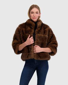 Fur-Free Sable (Faux Fur) Jacket | Brown