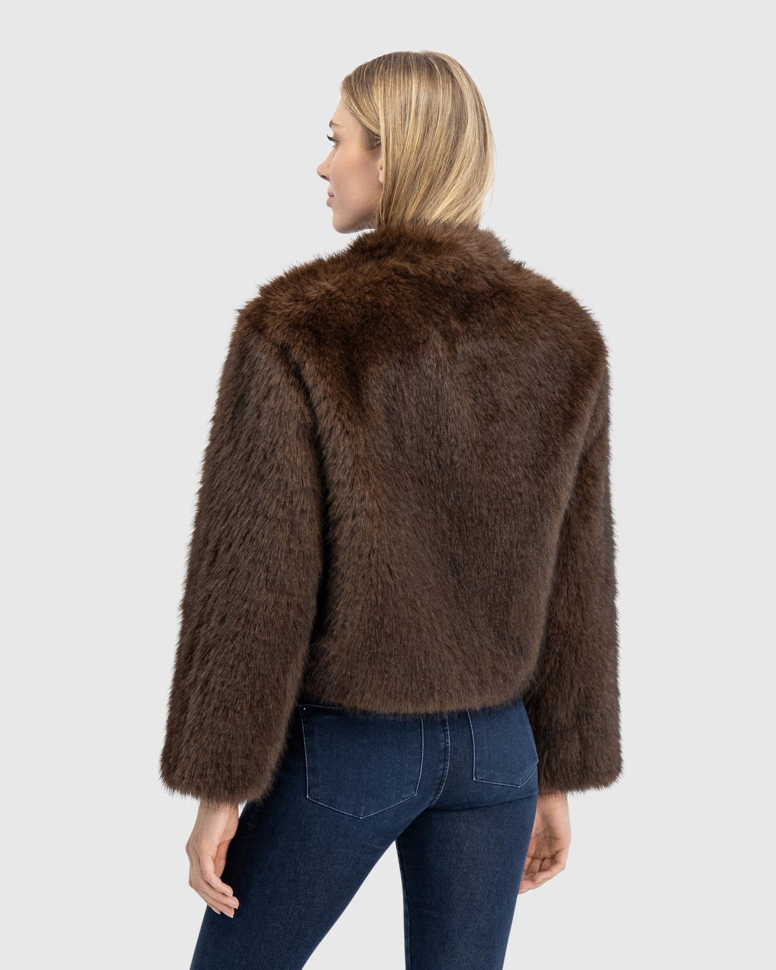 Fur-Free Sable (Faux Fur) Jacket | Brown