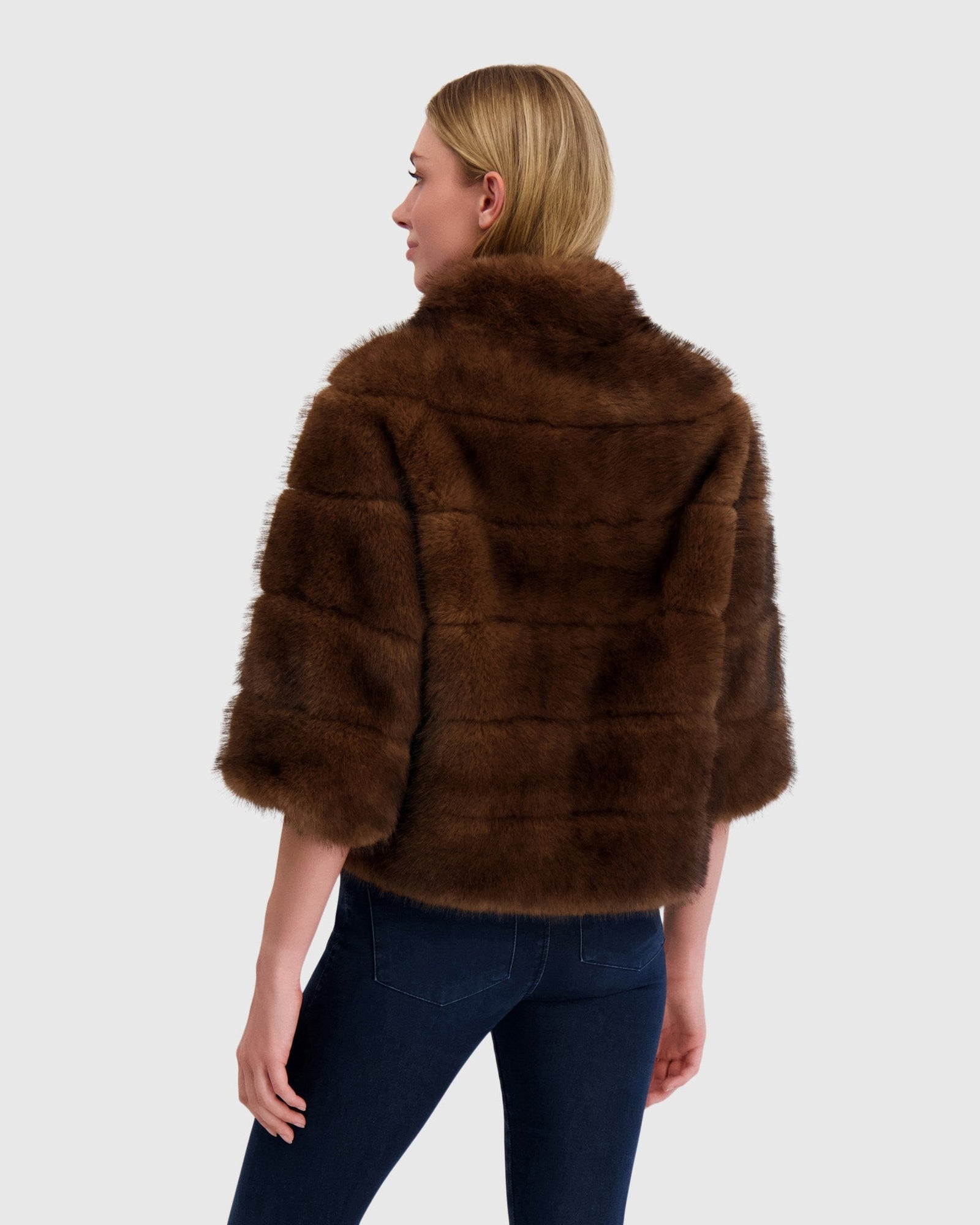 Fur-Free Sable (Faux Fur) Jacket | Brown