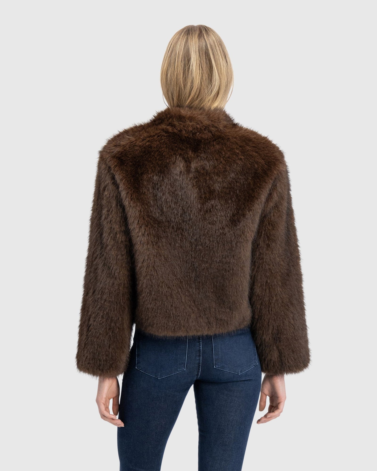 Fur-Free Sable (Faux Fur) Jacket | Brown