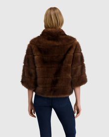 Fur-Free Sable (Faux Fur) Jacket | Brown
