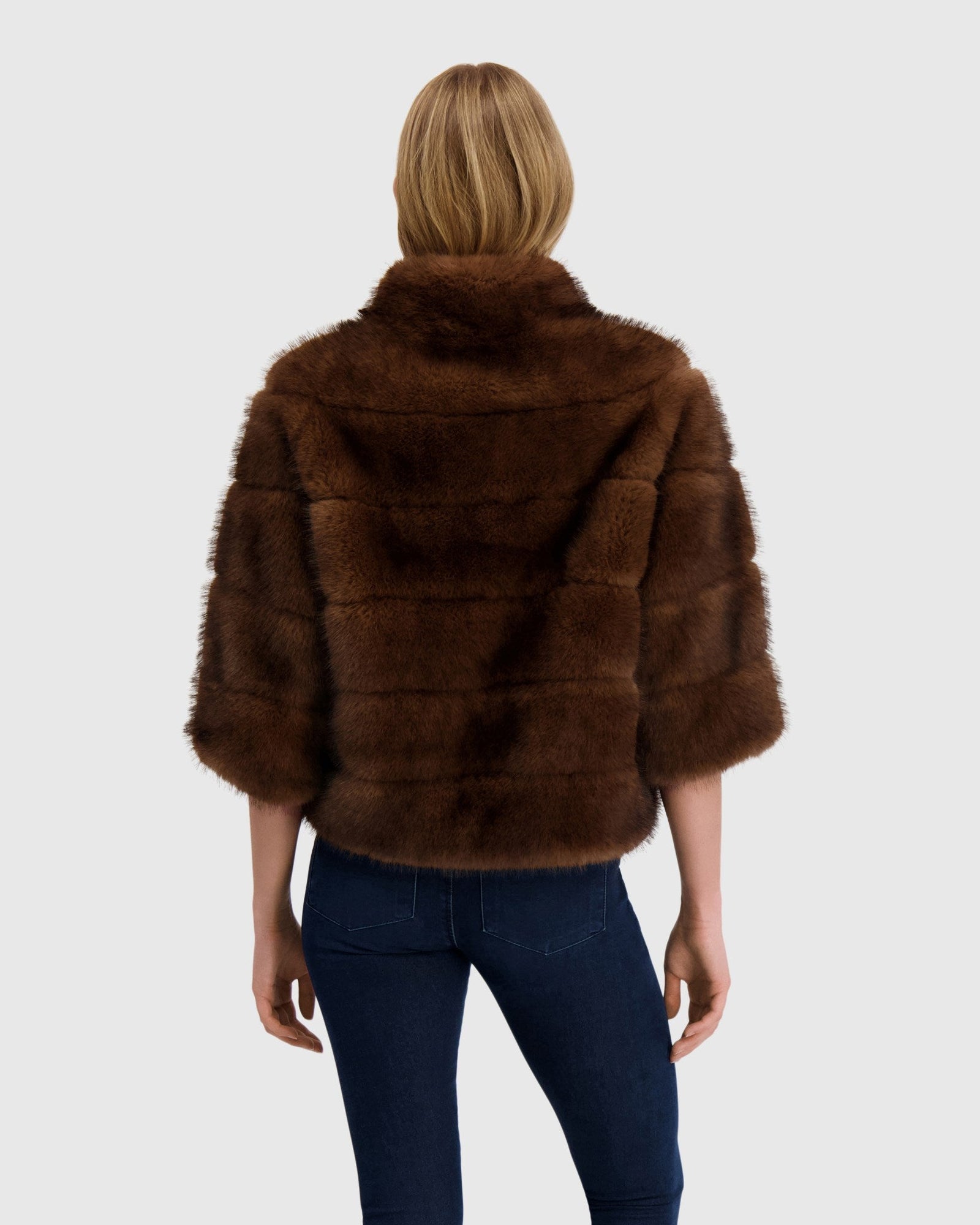 Fur-Free Sable (Faux Fur) Jacket | Brown