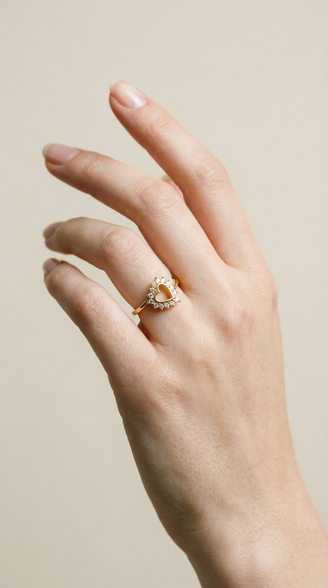 The Marie Heart Ring | 18Kt Gold Plated Bras