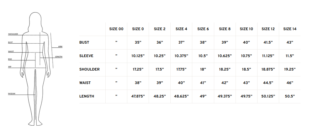 Product size guide