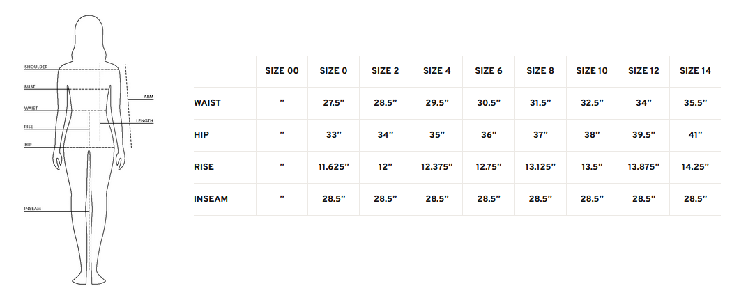 Product size guide