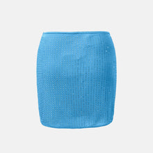 OW Collection MESHA Rhinestone Mini Skirt Skirt 199 - Elemental Blue