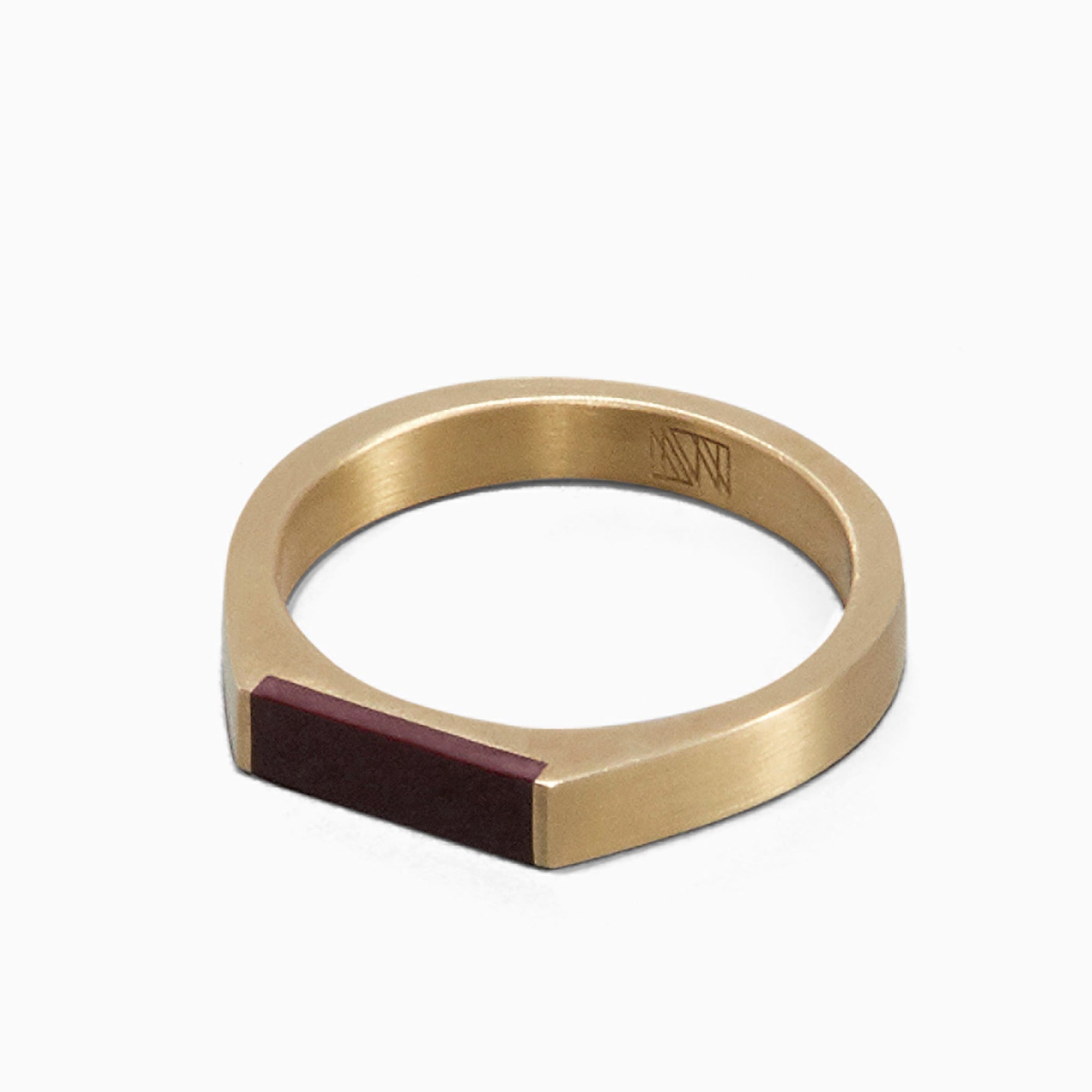 Theorem Ring | Brass | Burgundy