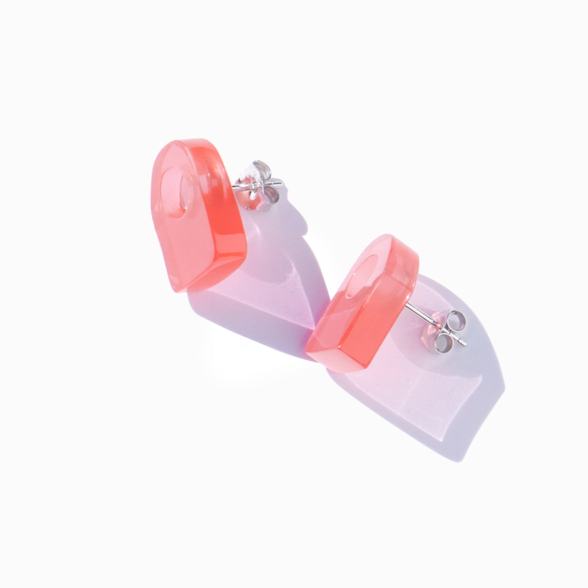 Pietra Earrings | Silver | Coral