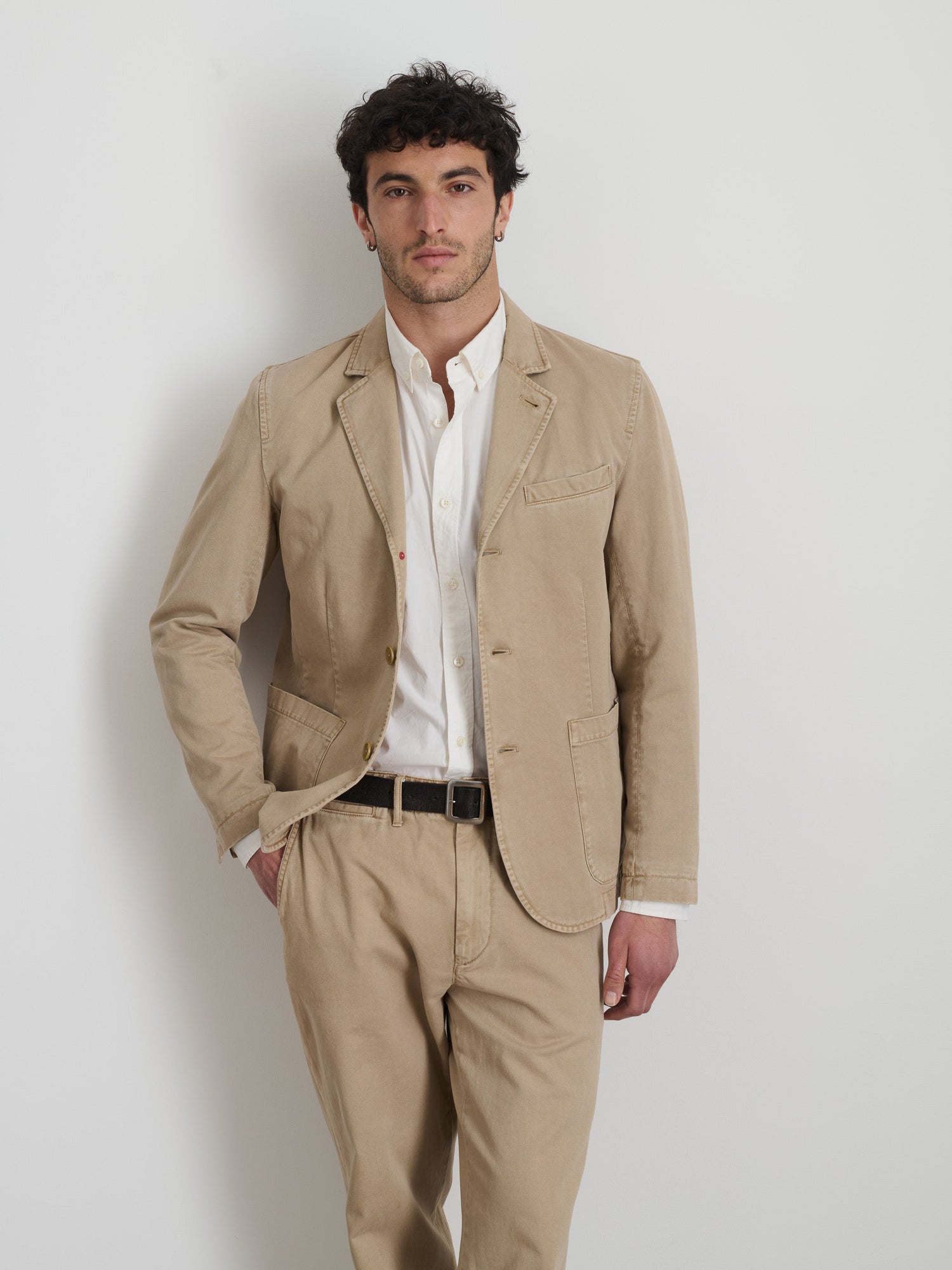 Men | Mill Blazer | Vintage Wash Chino Faded Khaki
