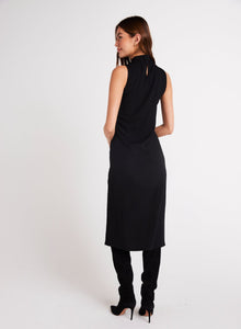 Mock Neck Midi Dress | Black