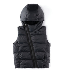 Kid | Hooded Down Vest | Black