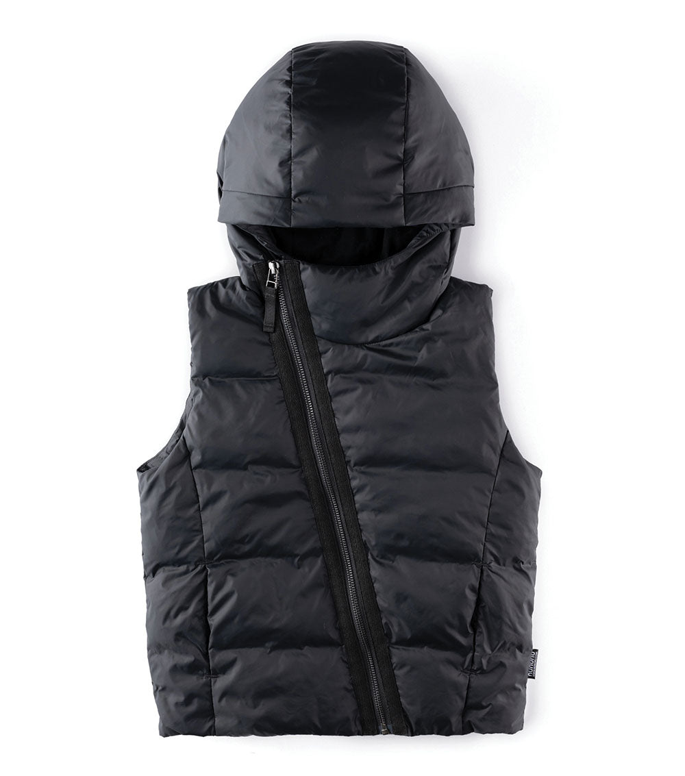 Kid | Hooded Down Vest | Black