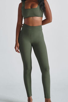 Classic Legging | Olive Micro Scrunch