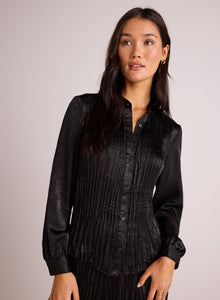 Pleated Bodice Shirt | Black