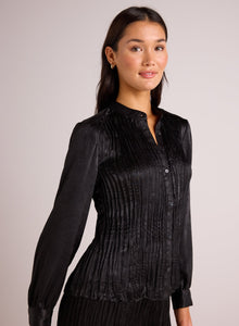 Pleated Bodice Shirt | Black