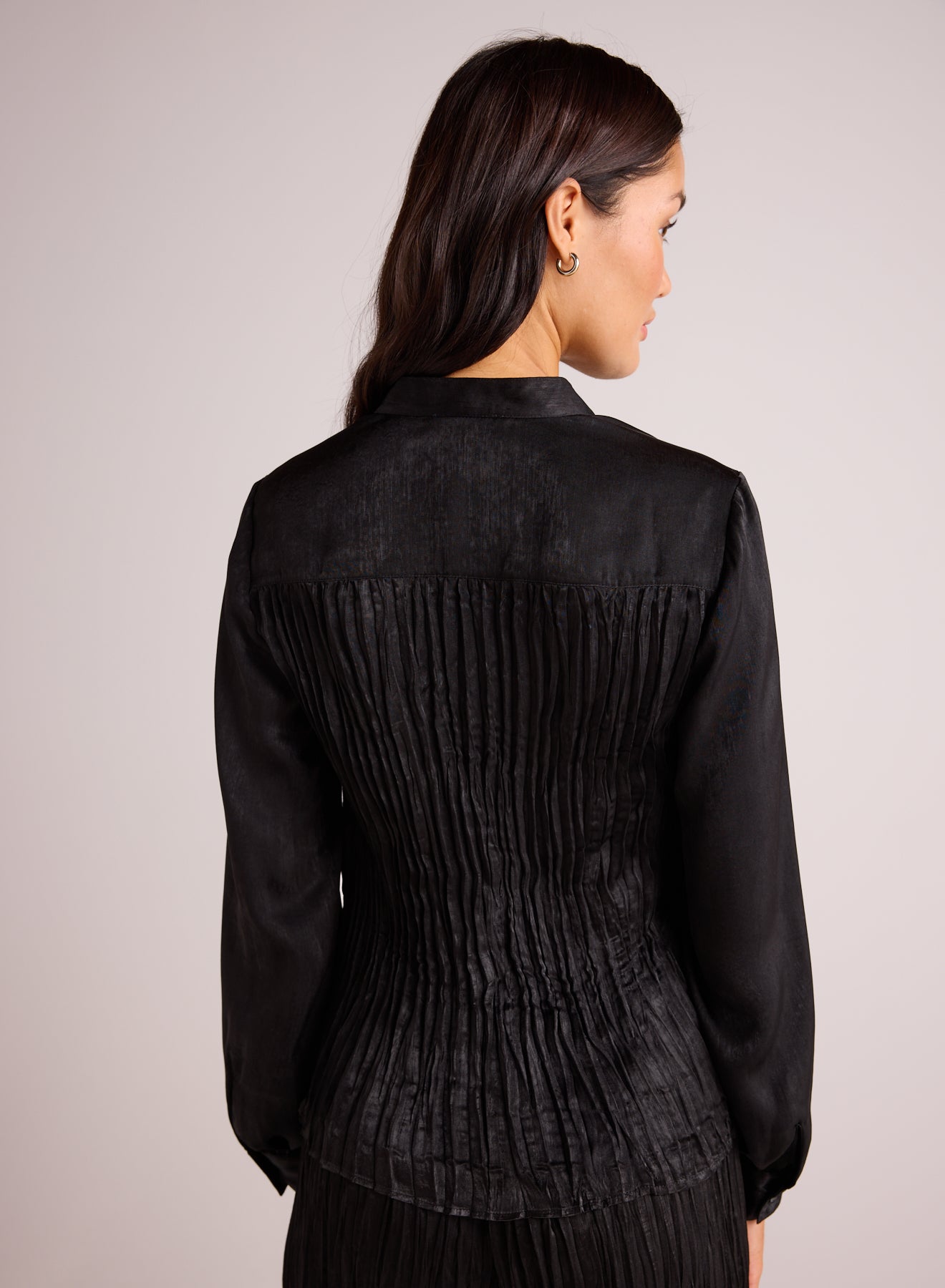 Pleated Bodice Shirt | Black