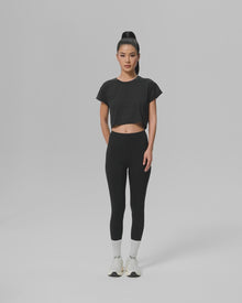 Cropped Cotton T-Shirt | Rust Brown