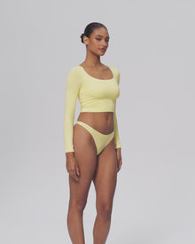 Cropped Round Neck Top | Black