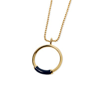 The Enamel Hoop Necklace | Gold-Plated