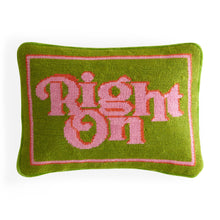 Right On Needlepoint Pillow - front view