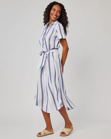 Rounded Hem Maxi Skirt Dress | Coastal Ombre Stripe