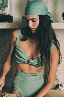 Hayden Bikini Top | Sage Green Rib