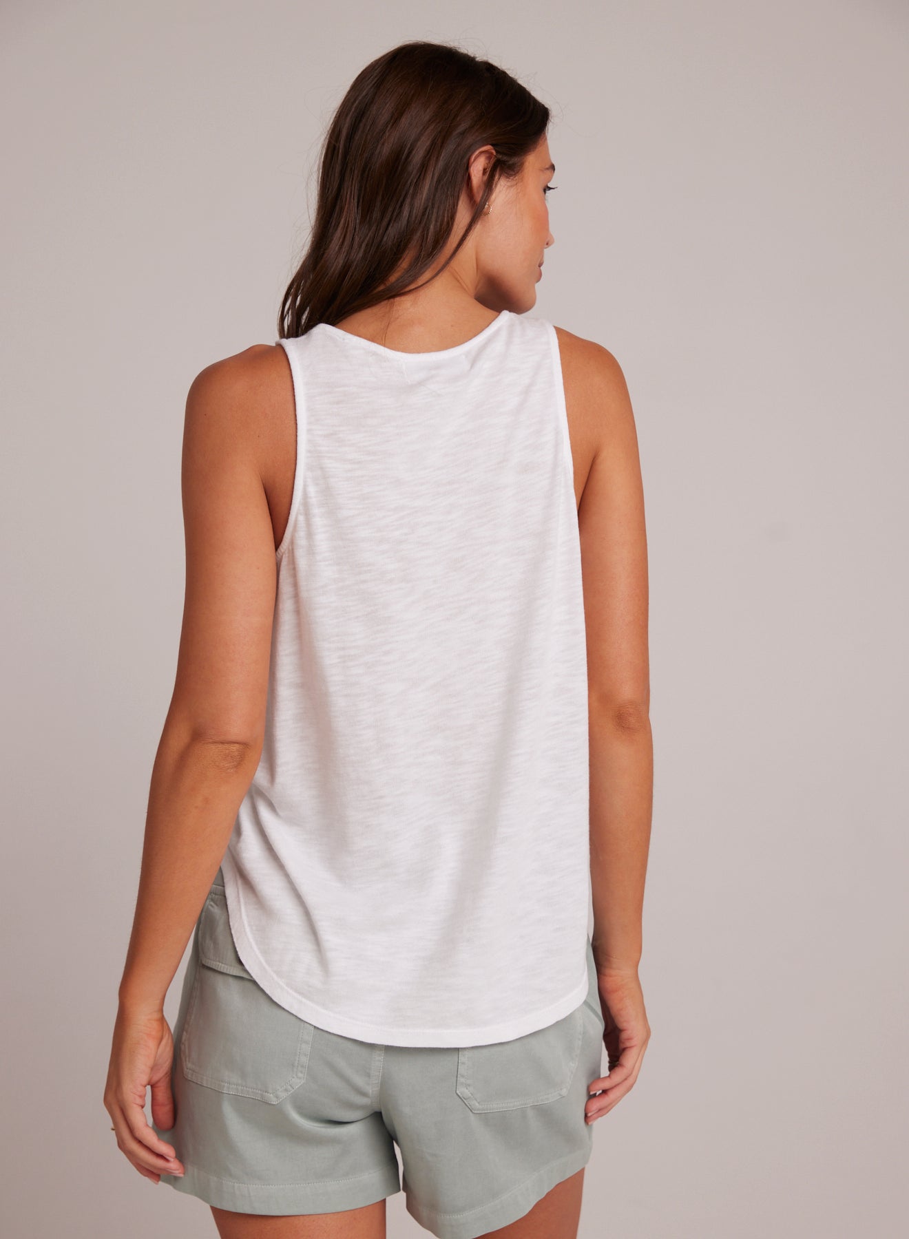 Scoop Neck Tank | White