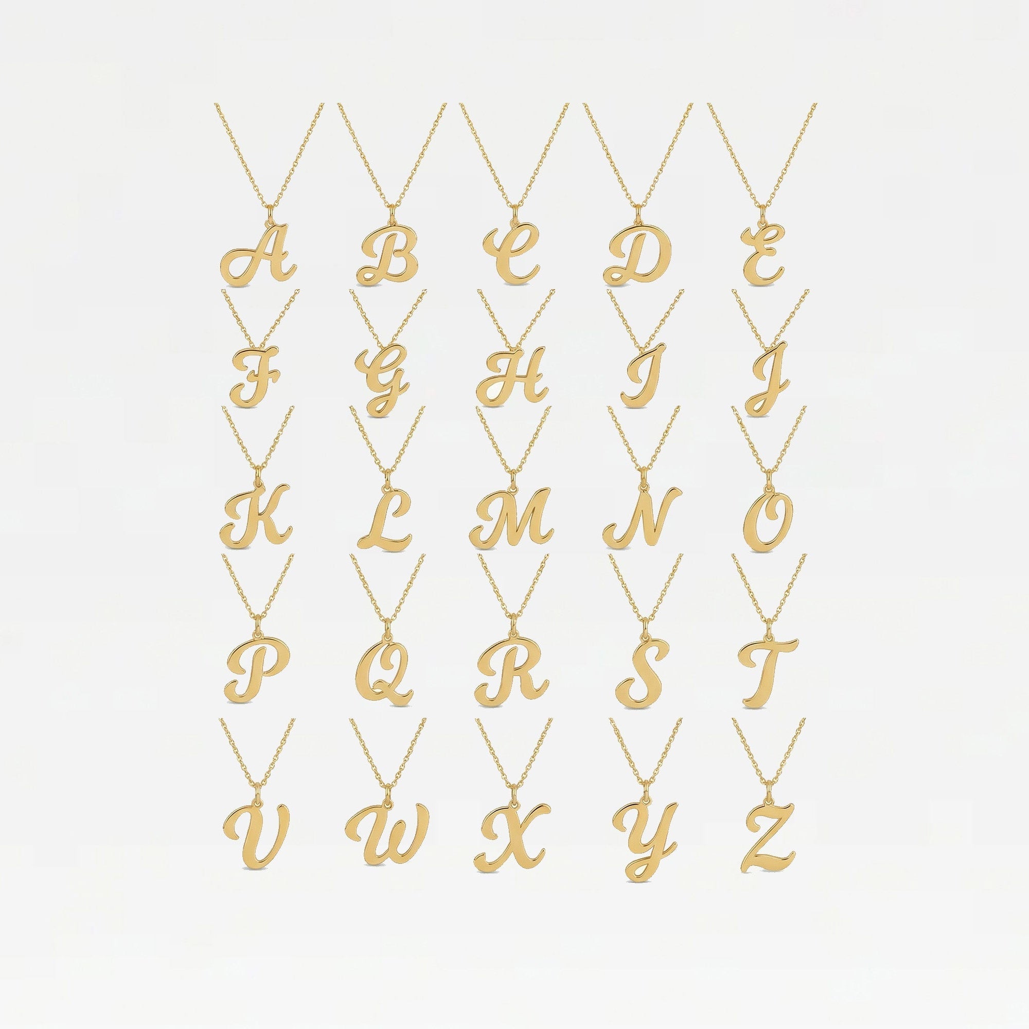 The Signature Script Pendant Necklace | Gold Vermeil