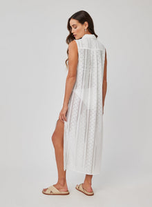 Side Slit Duster Dress | Off White
