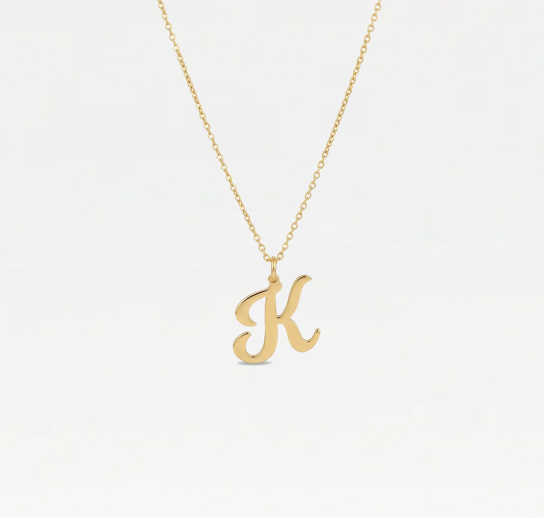 The Signature Script Pendant Necklace | Gold Vermeil
