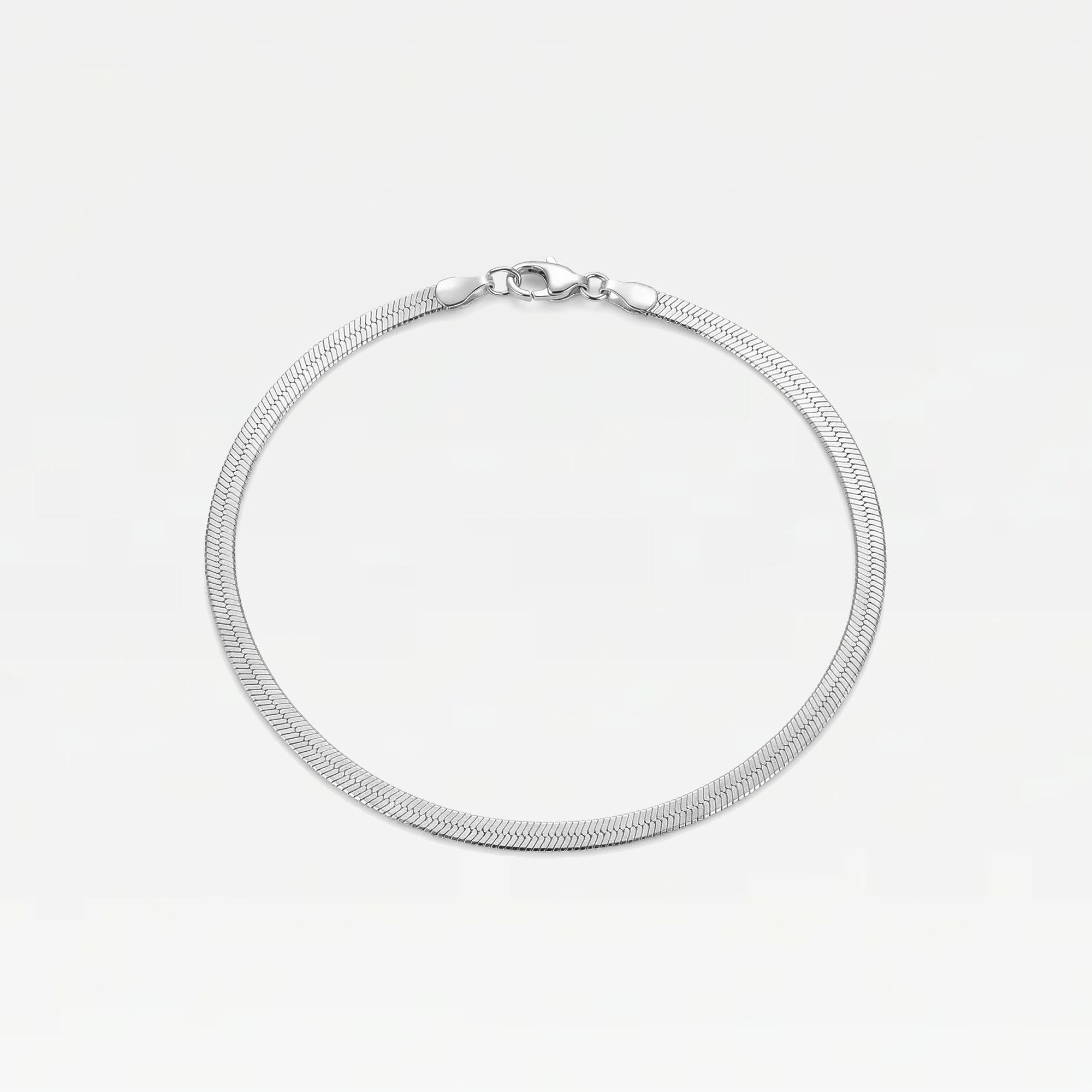 The Flat Chain Anklet | Sterling Silver