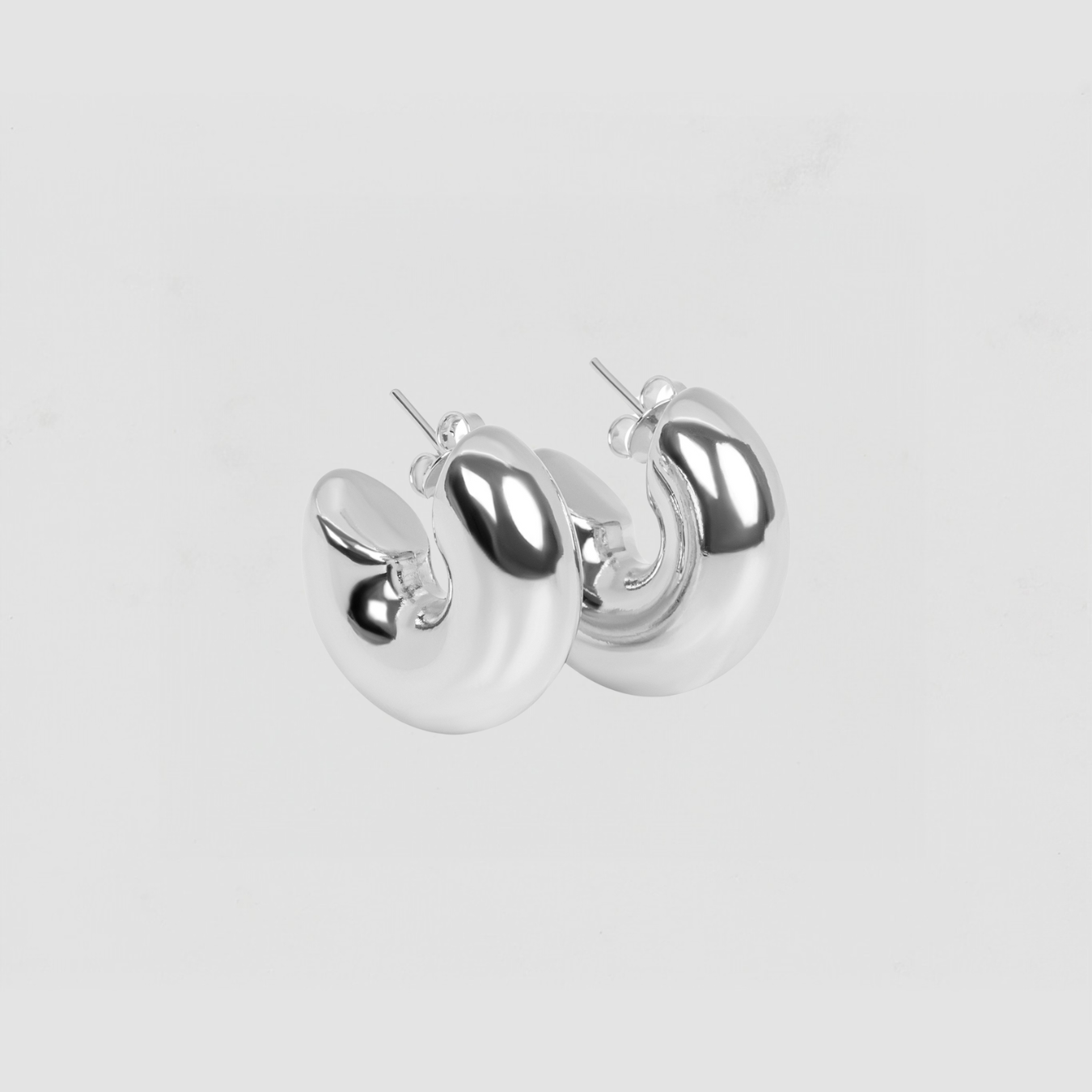 The Silver Hailey Hoops | Rhodium Plated Brass
