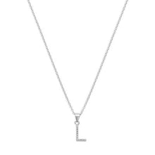 THE PAVE SINGLE BLOCK INITIAL NECKLACE - The M Jewelers