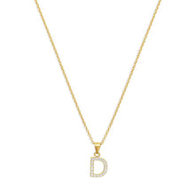 THE PAVE SINGLE BLOCK INITIAL NECKLACE - The M Jewelers