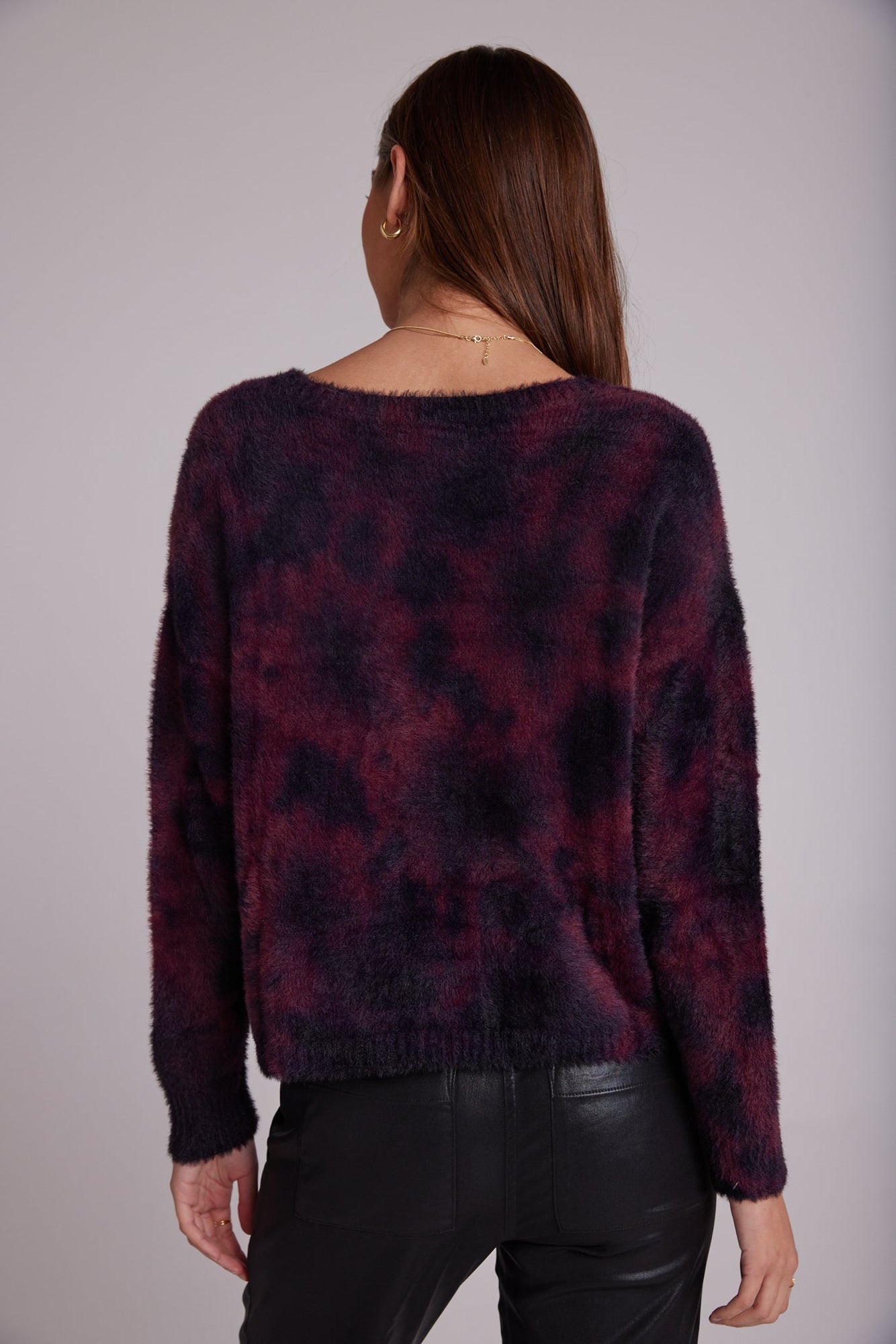 Slouchy Sweater - Sangria Cloud Dye