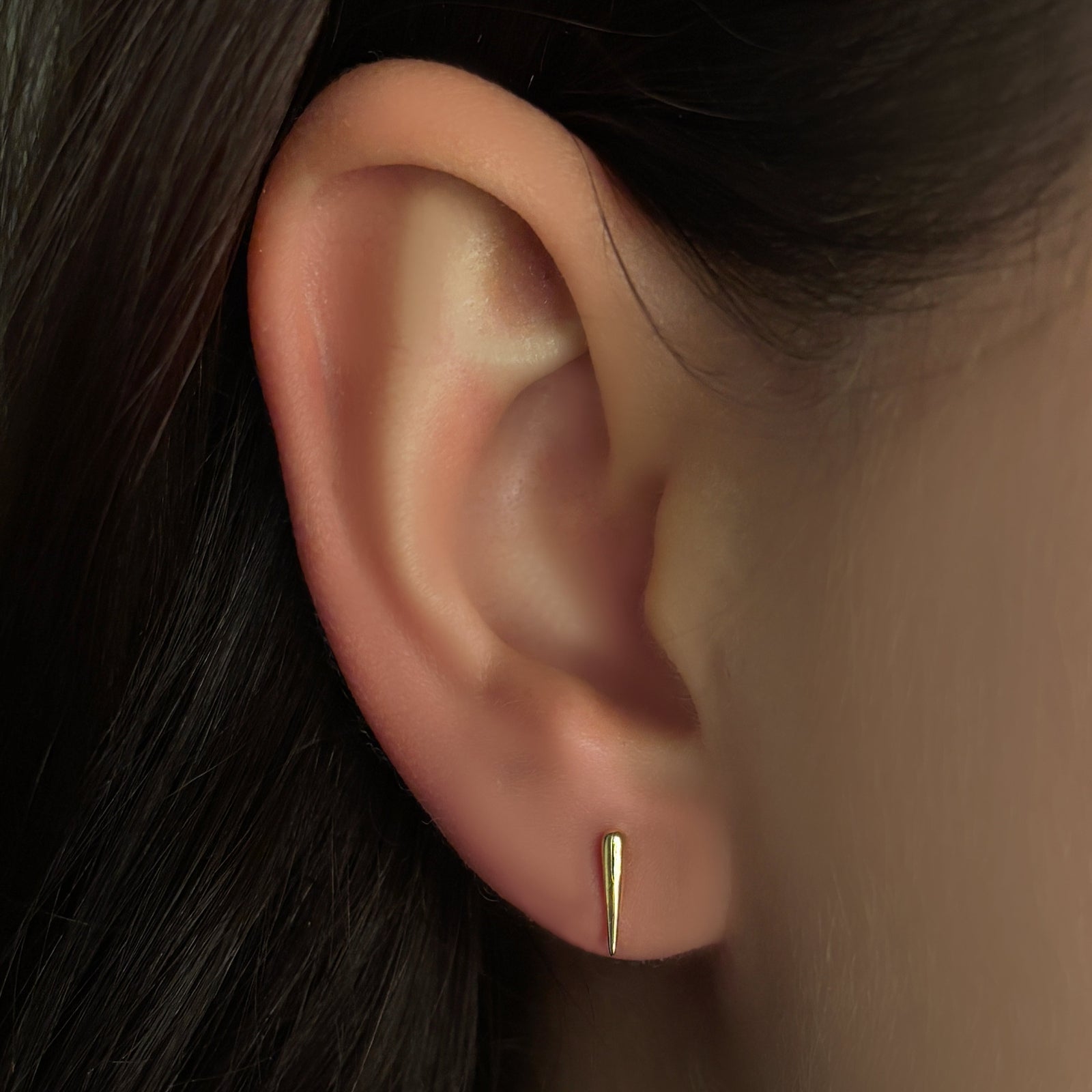 Small Quill Spike Stud on ear