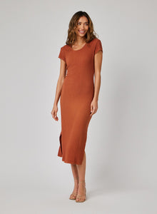 Tee Shirt Midi Dress | Spring Brown