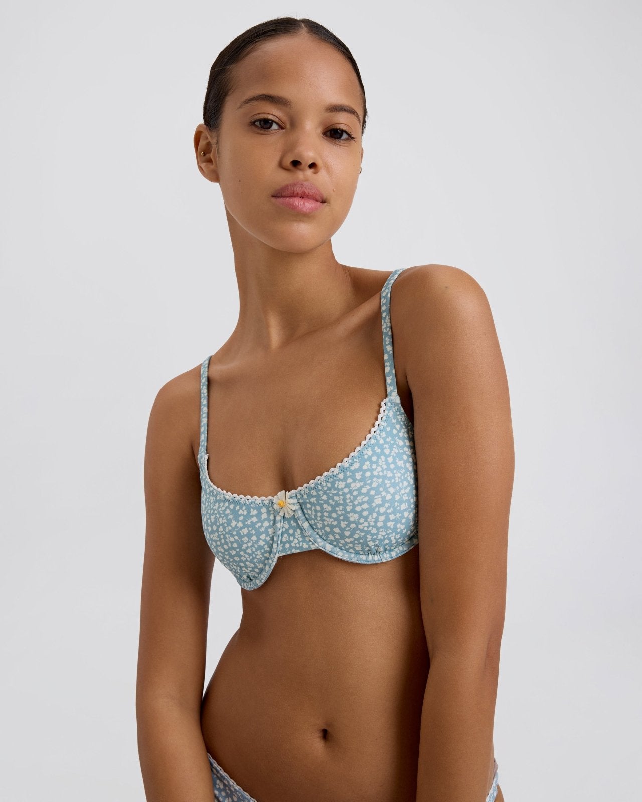The Daphne Bikini Top - Solid & Striped