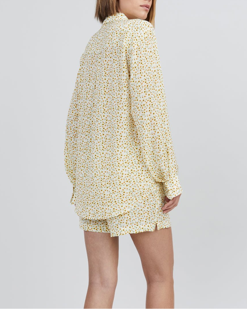 Womens | Delmore Button Down Shirt | Sunflower Print