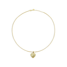 ornate heart necklace with initial letter