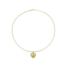 initial letter heart pendant necklace