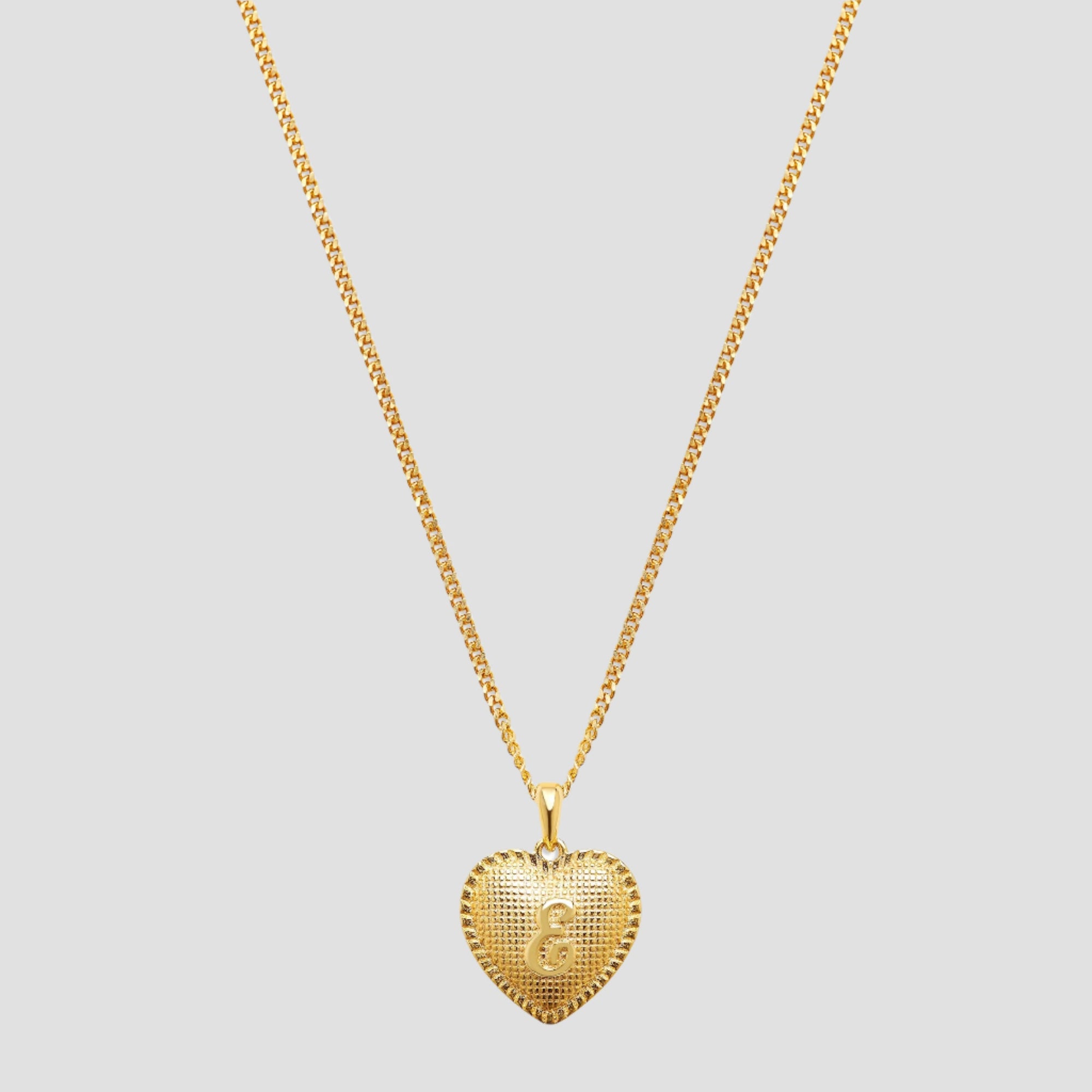 heart necklace with letter