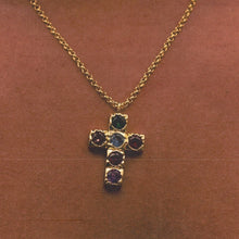 THE MULTICOLOR SMALL BEZEL CROSS - The M Jewelers