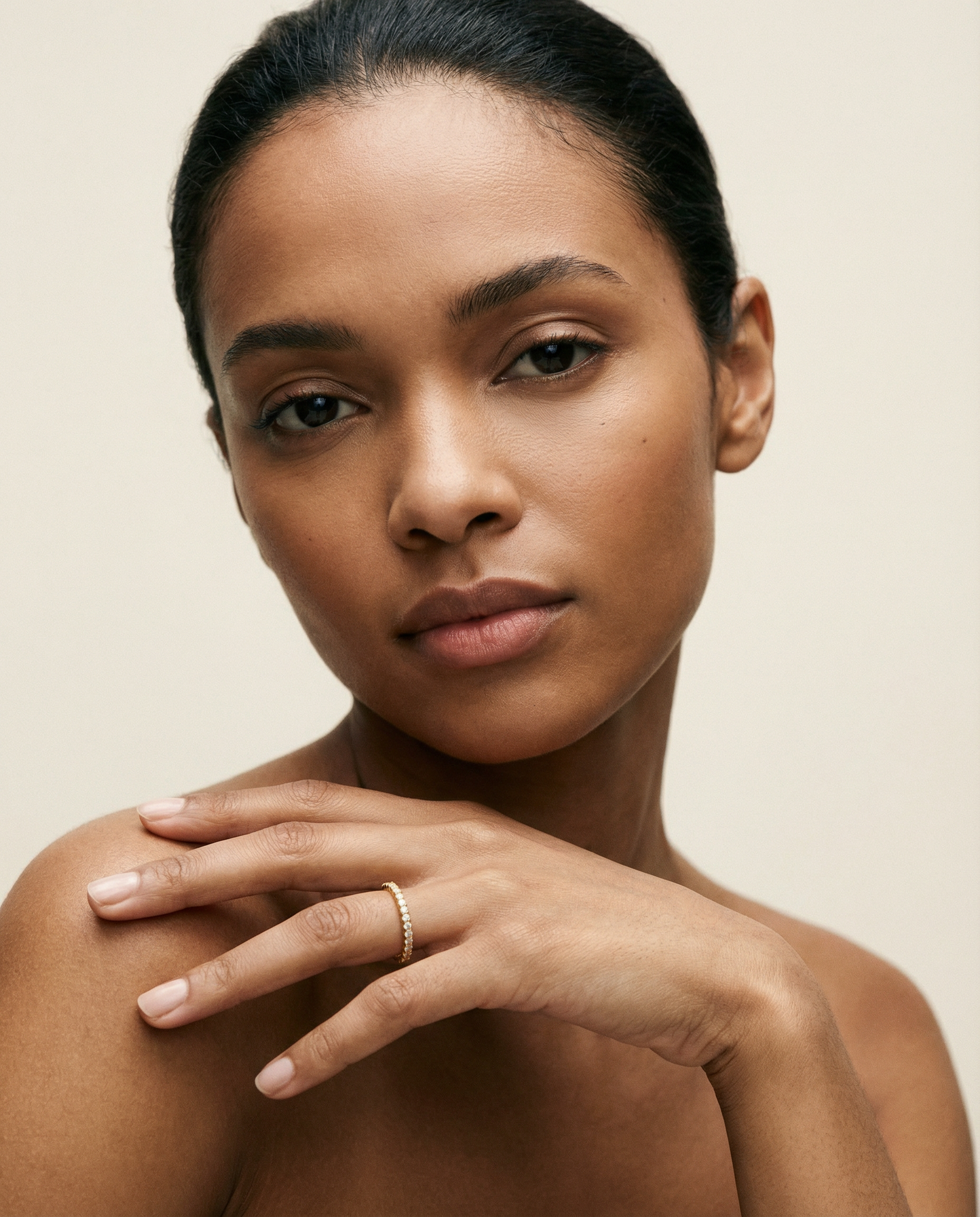 The M Essential Pave Band | Gold Vermeil