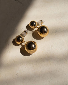 Double Ball Earrings - Gold | Plated Gold