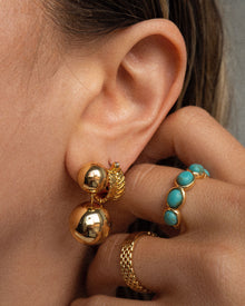 Double Ball Earrings - Gold | Plated Gold