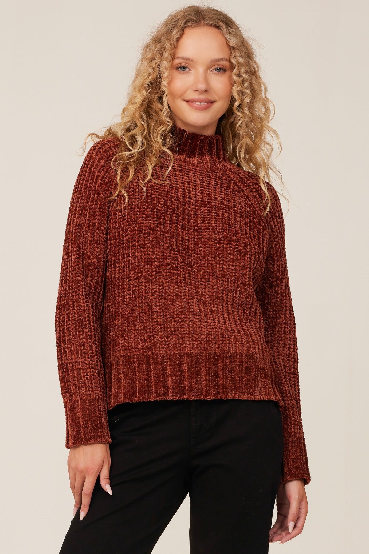 Turtle Neck Sweater - Autumn Amber