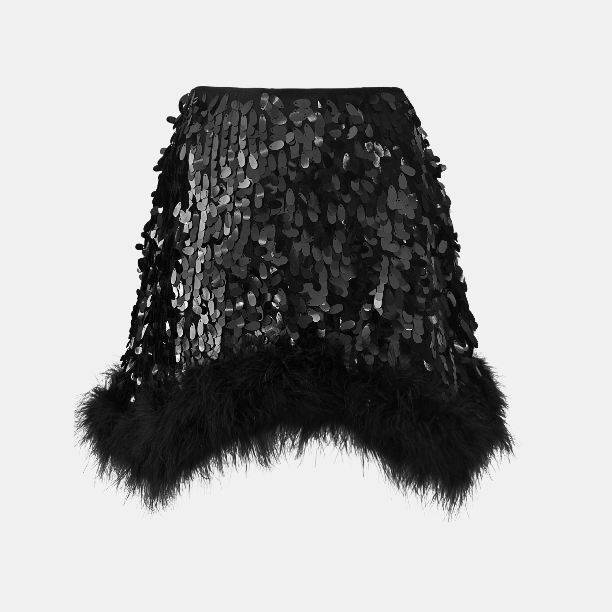 VIRGO Sequin Feather Skirt - OW Collection