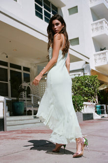 Chesley Chiffon Slip Dress | Washed Sage